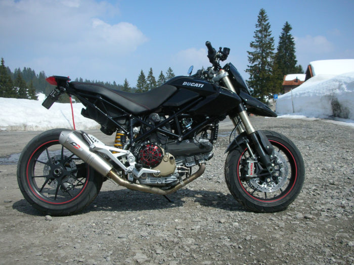 Ducati Hypermotard 1100 '07/'09 2 in 1 full, low-mount right sided exhaust system, with a TRI-CONE muffler - Image 4