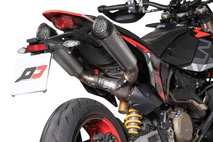 Hypermotard 698 Doppio silenziatore Tri Cone Titanium Carbon - immagine 5