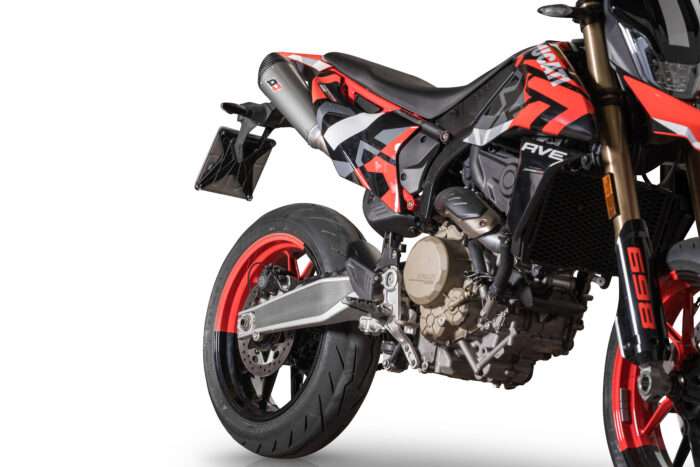 Hypermotard 698 Doppio silenziatore Tri Cone Titanium Carbon - immagine 4