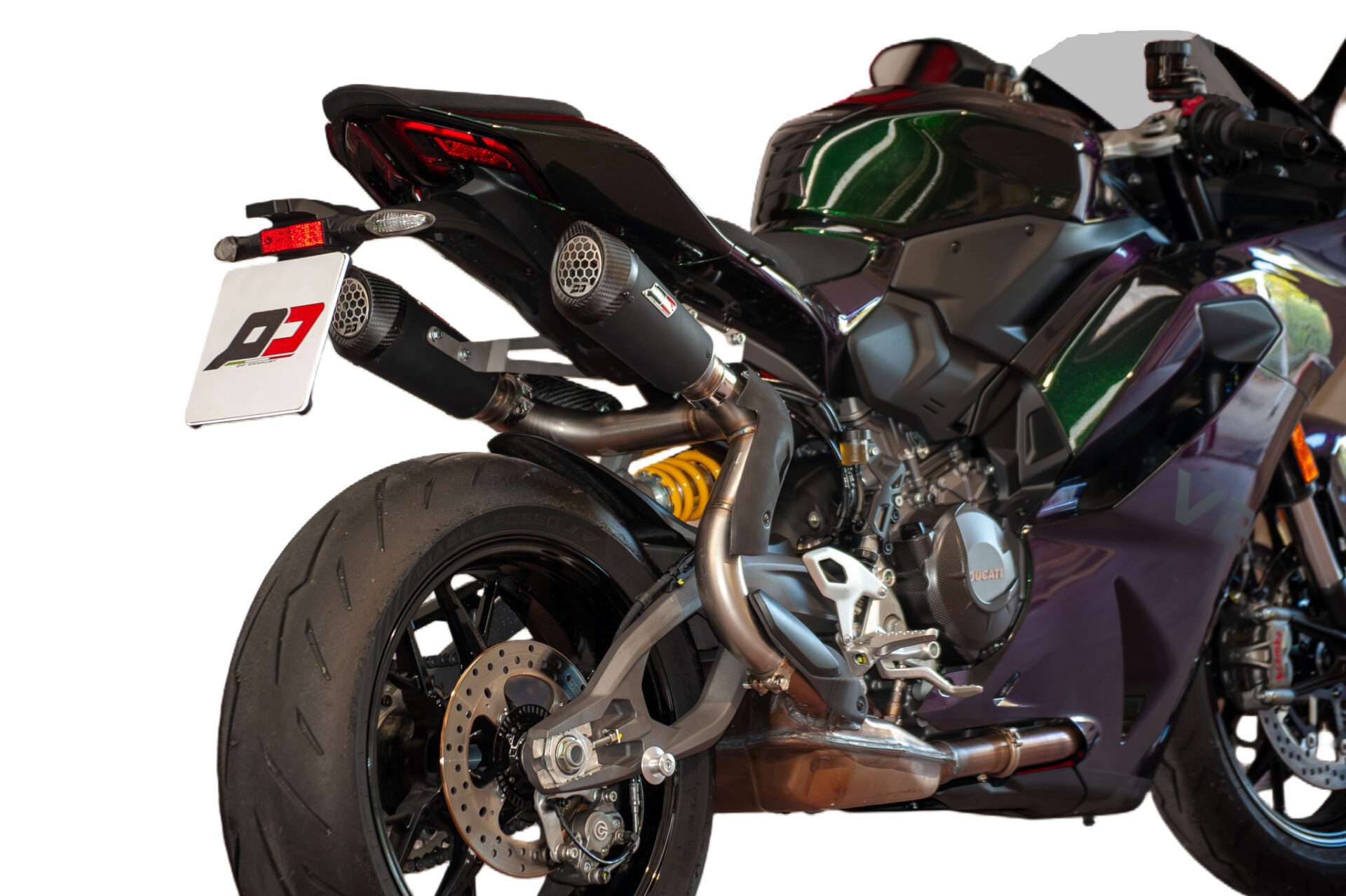 Panigale v2 2025 > slip-on system twin gunshot Dark Matter - immagine 3