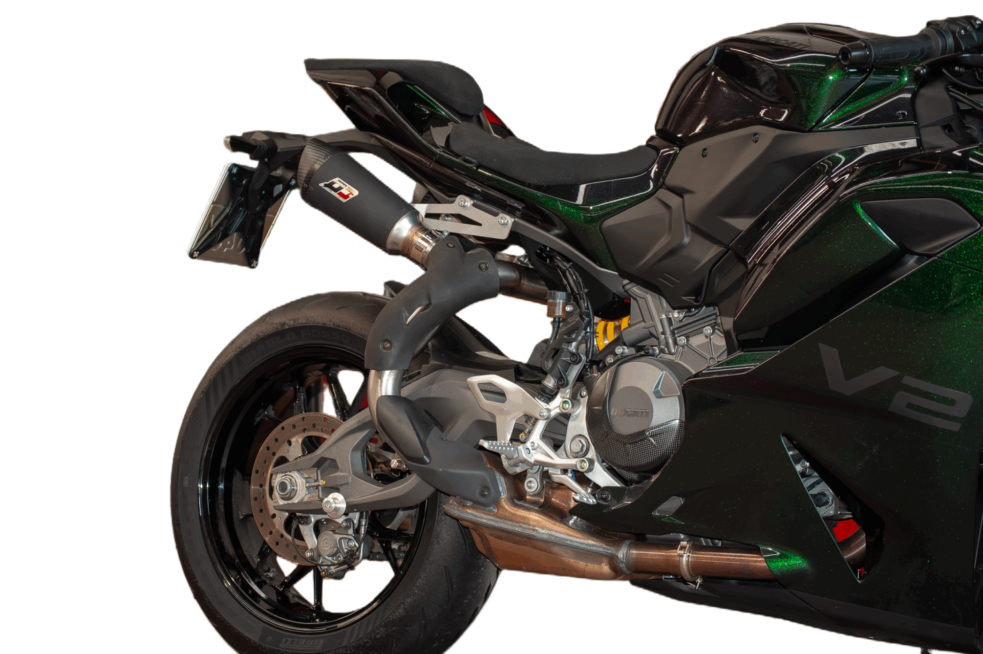 Panigale v2 2025 > slip-on system twin gunshot Dark Matter - immagine 4
