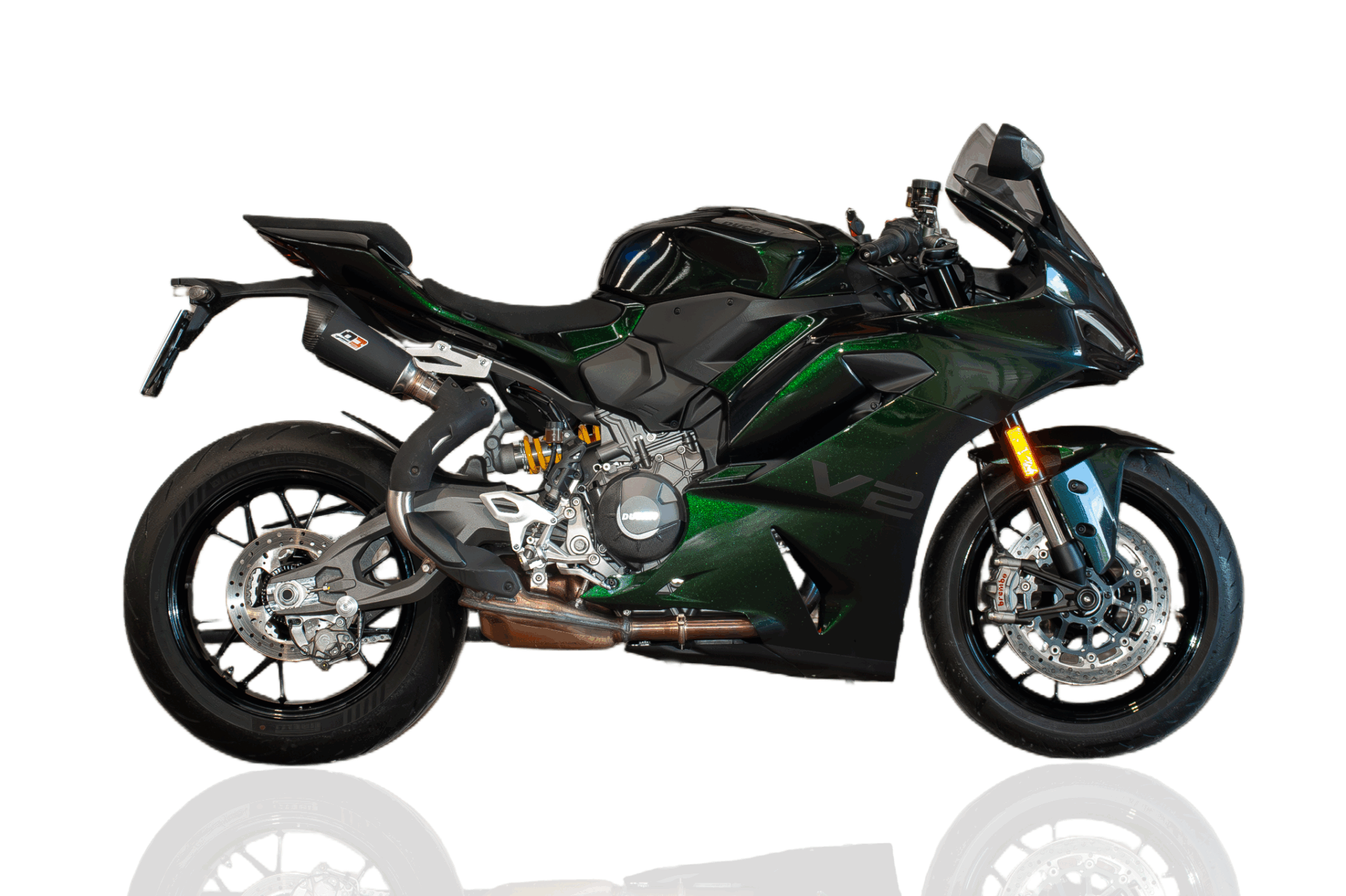 Panigale v2 2025 > slip-on system twin gunshot Dark Matter