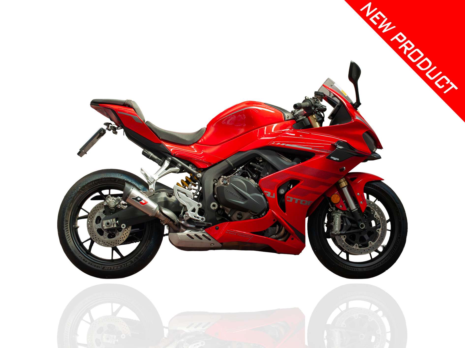 QJ MOTOR SRK 800 RR Slip-on gunshot Titanium Carbon