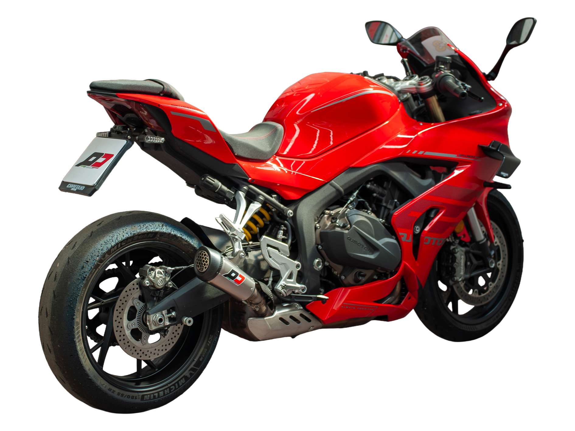 QJ MOTOR SRK 800 RR Slip-on gunshot Titanium Carbon - Image 2